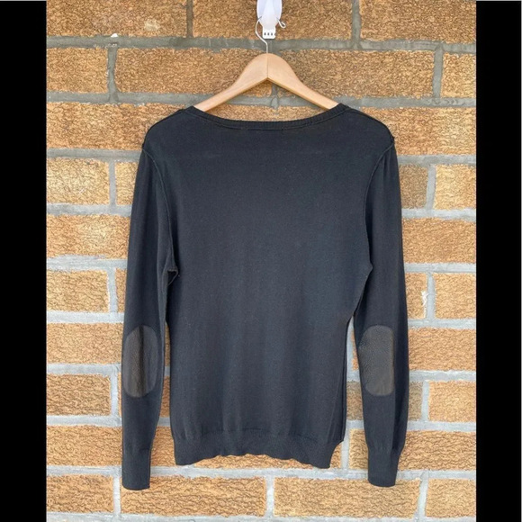 27 miles  malibu elbow leather patch cashmere blend sweater small - Picture 6 of 7